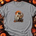 Fantôme soudeur et lune en métal — T-shirt gris chiné