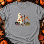 Fantôme restaurant un cadre de vélo — T-shirt gris chiné
