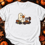 Fantôme et filament spaghetti — T-shirt blanc