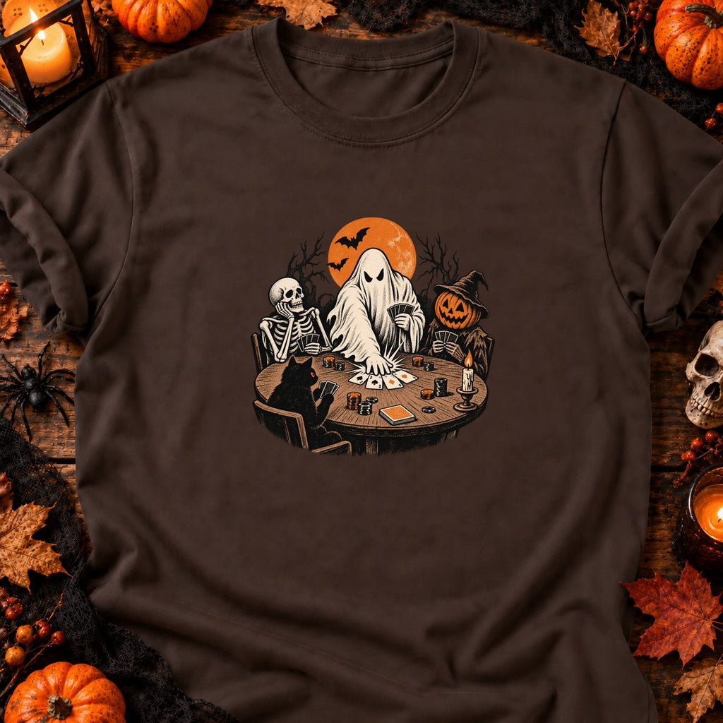T-shirt Fantôme au poker vintage, coloris chocolat foncé