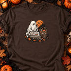 T-shirt Fantôme mycologue vintage, coloris chocolat foncé