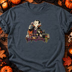 T-shirt Vampire Dégustation de Vin, coloris gris foncé chiné