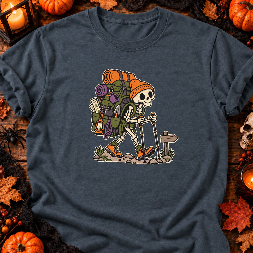 T-shirt Randonneur squelette chargé, coloris gris foncé chiné