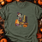 T-shirt Squelette raclette de l’enfer, coloris vert militaire