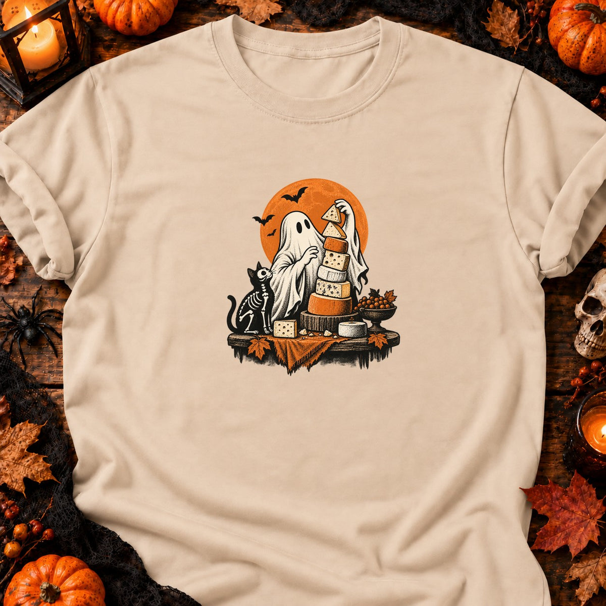Fantôme et tour de fromages T-Shirt — T-shirt Natural