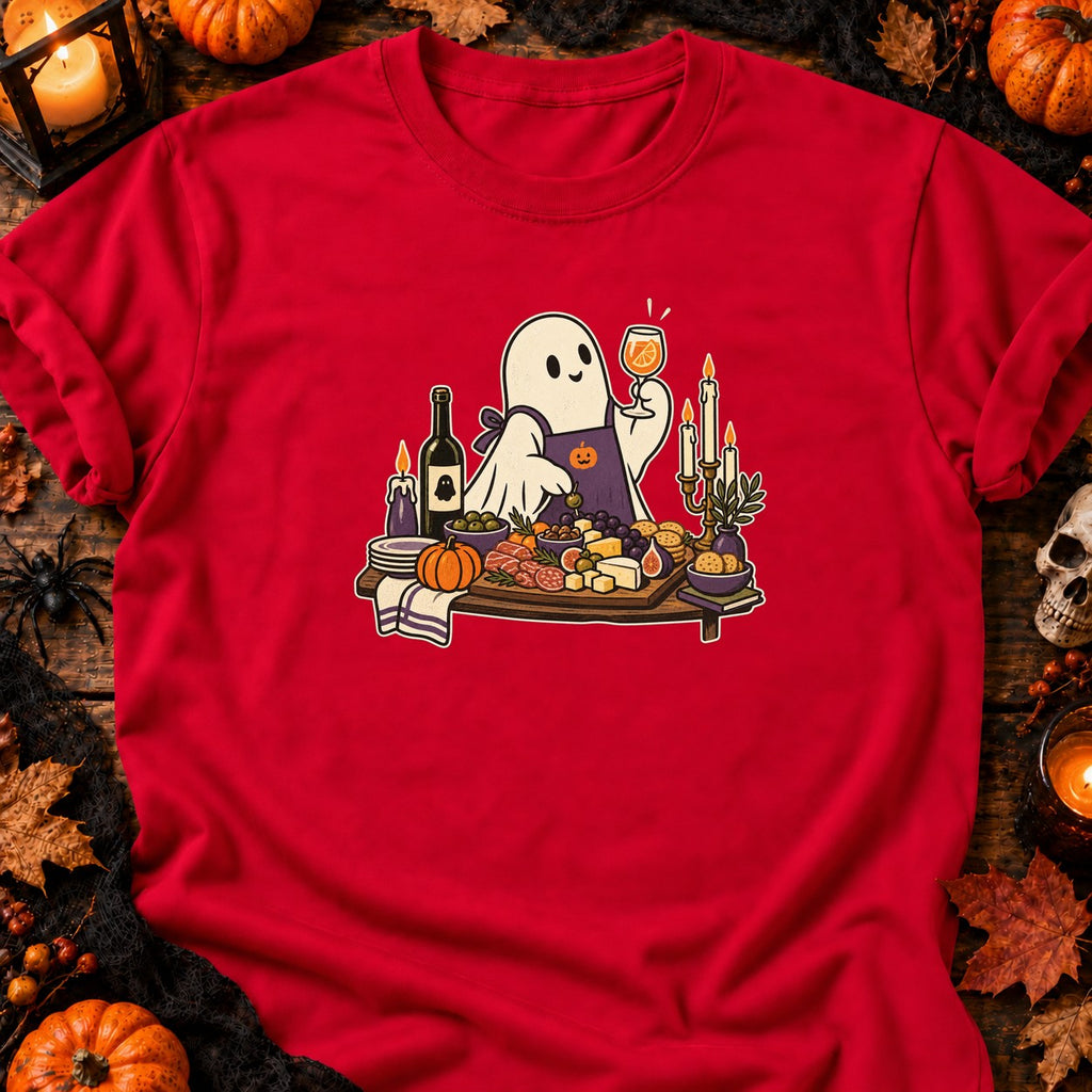 T-shirt Fantôme Apéro d’Automne, coloris rouge