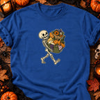 T-shirt Skeleton Market Basket Halloween, coloris bleu roi
