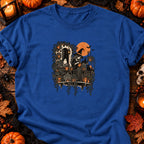 T-shirt Sorcière au balcon jungle, coloris bleu roi