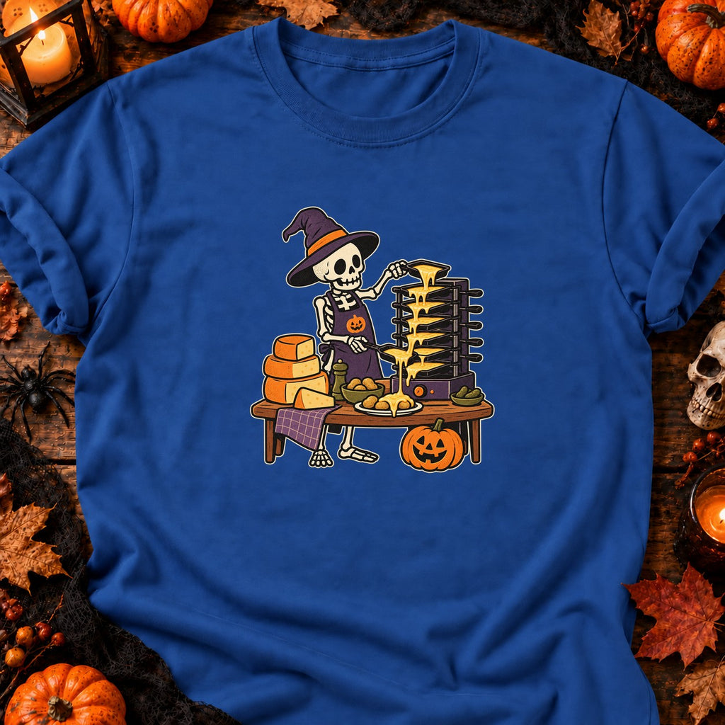 T-shirt Squelette raclette de l’enfer, coloris bleu roi