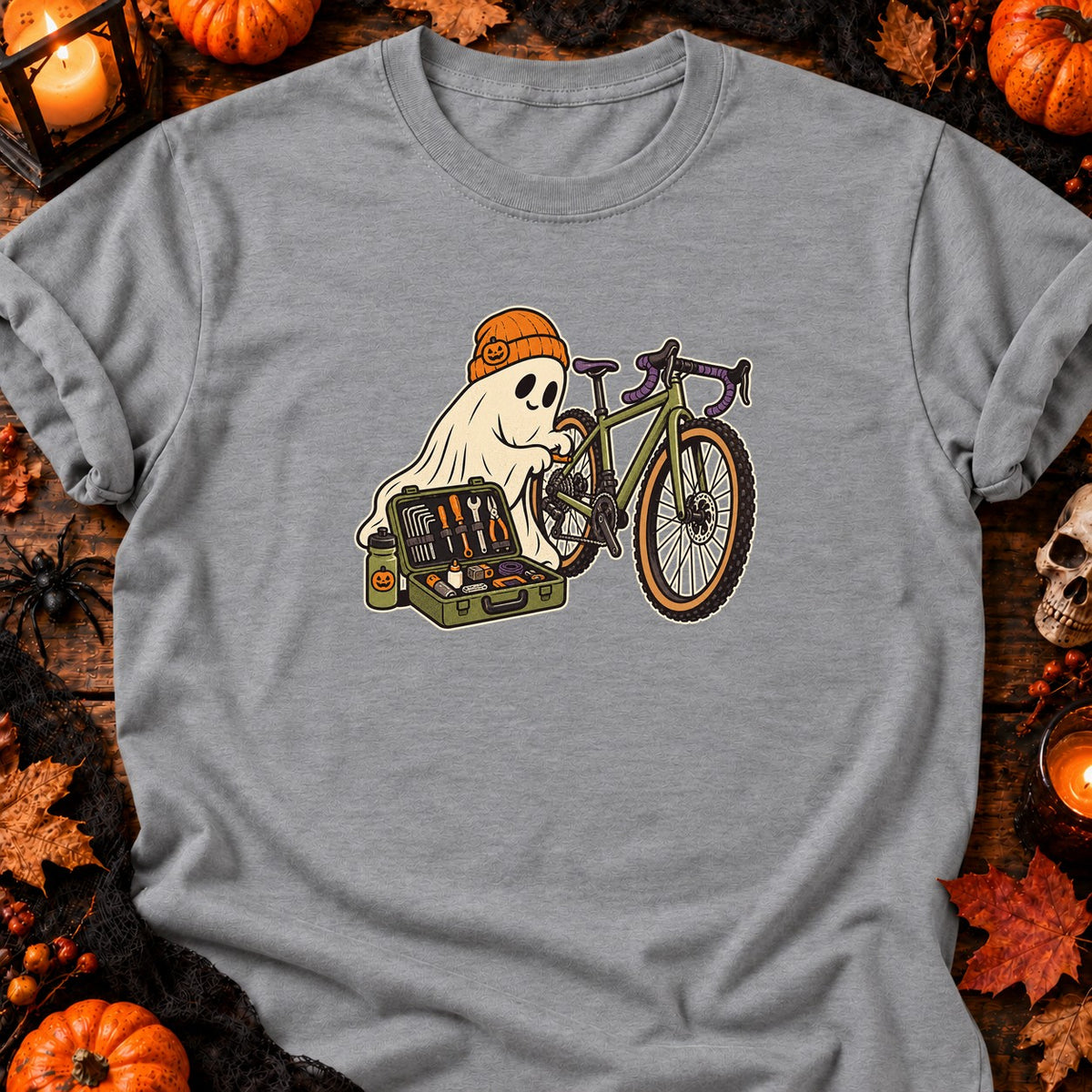 T-shirt Fantôme cycliste et kit de réparation, coloris gris sport