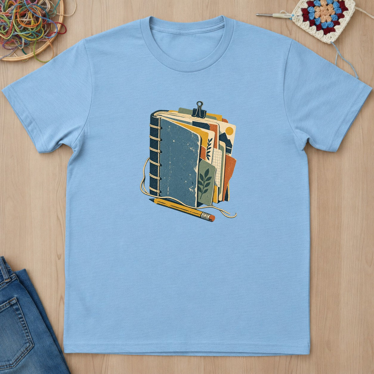 T-shirt mockup — Light Blue
