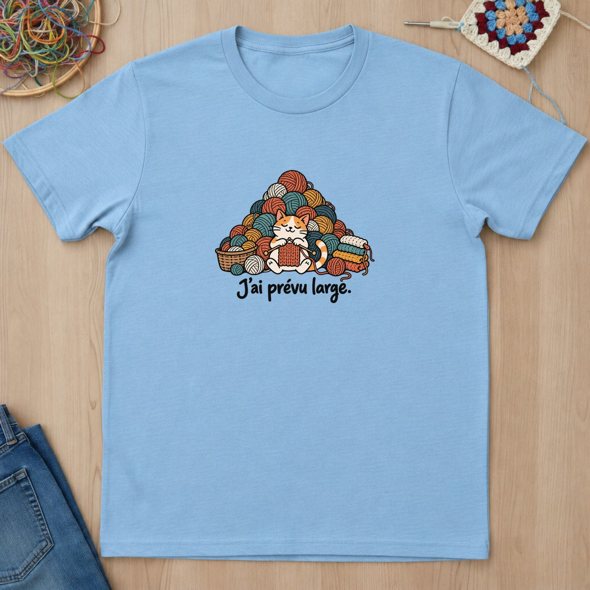 T-shirt mockup — Light Blue