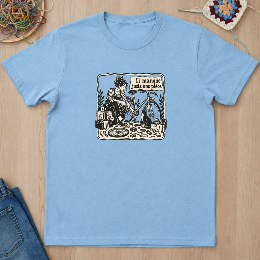 T-shirt mockup — Light Blue