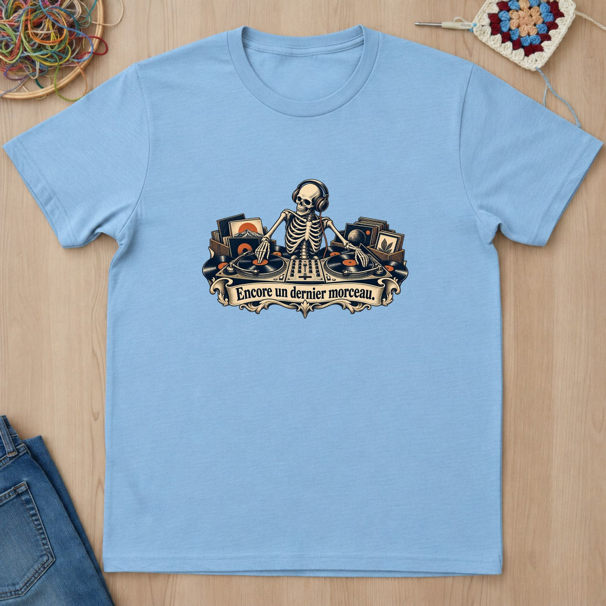 T-shirt mockup — Light Blue