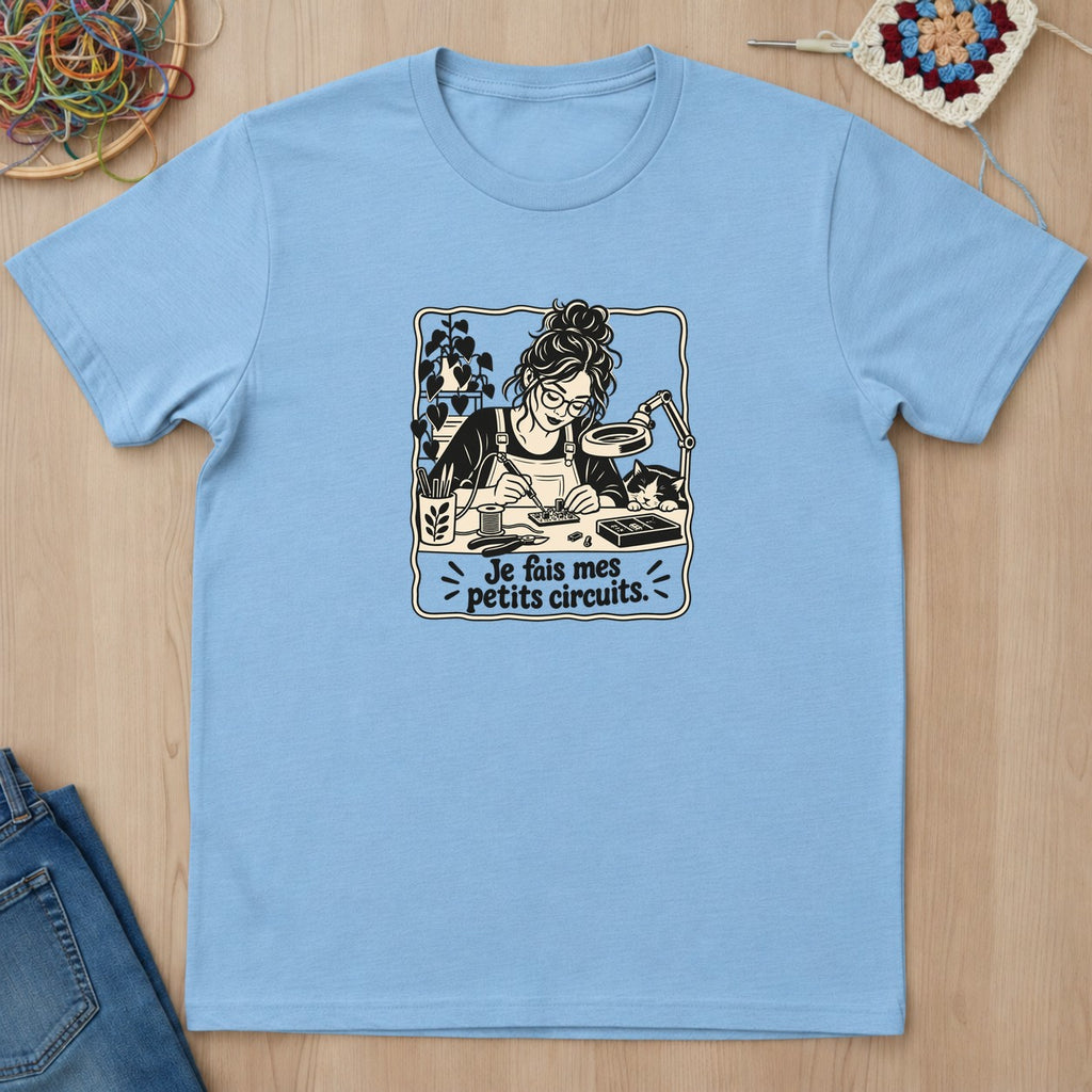 T-shirt mockup — Light Blue