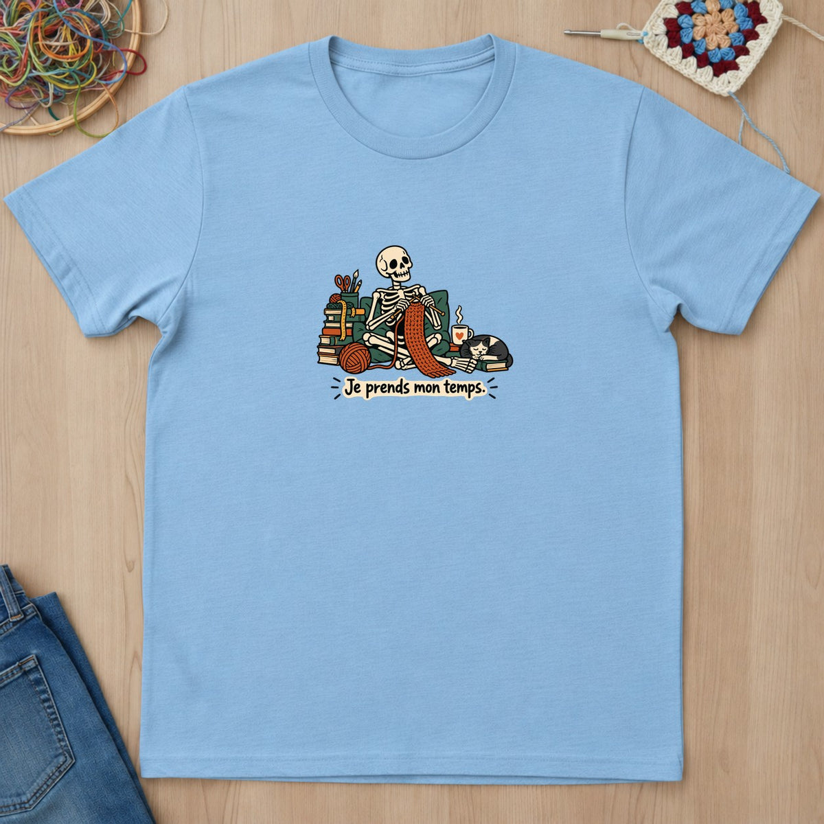 T-shirt mockup — Light Blue