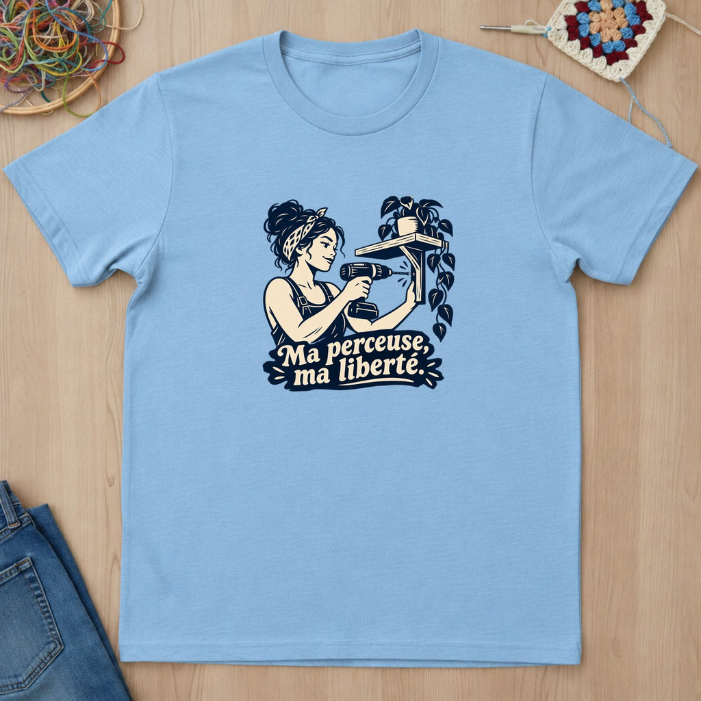 T-shirt mockup — Light Blue