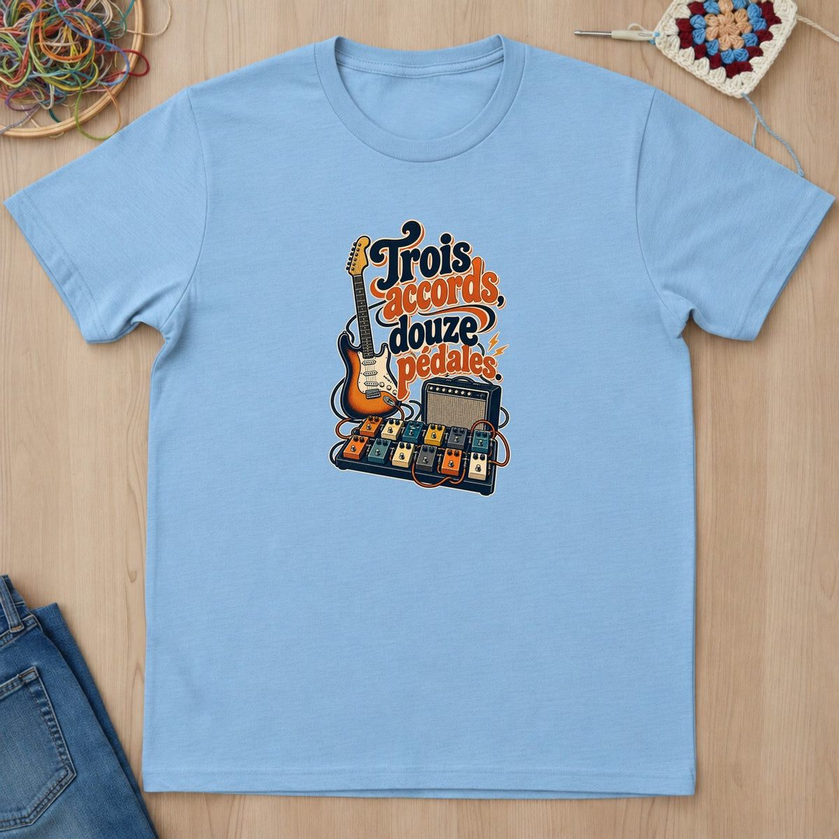 T-shirt mockup — Light Blue