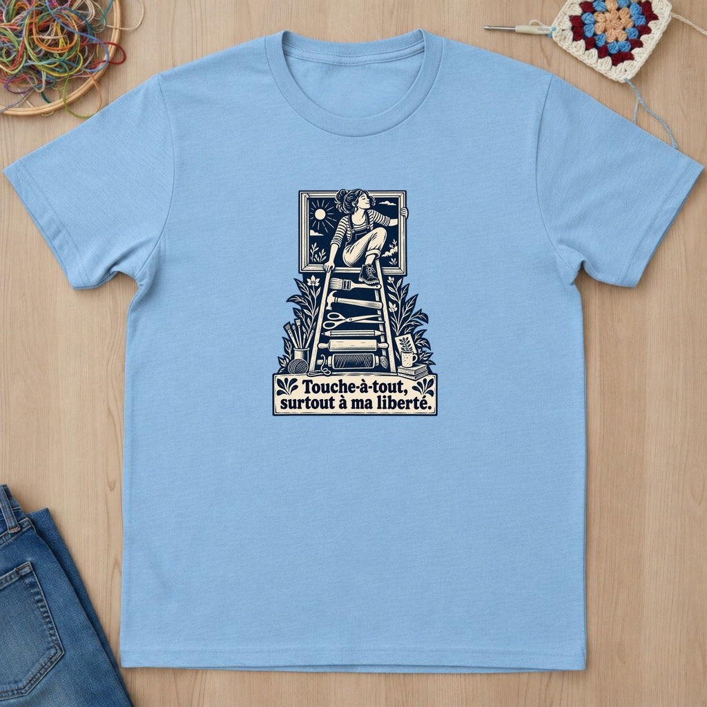 T-shirt mockup — Light Blue