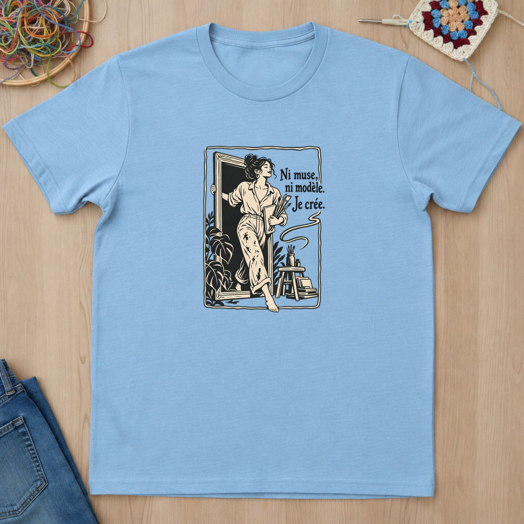 T-shirt mockup — Light Blue