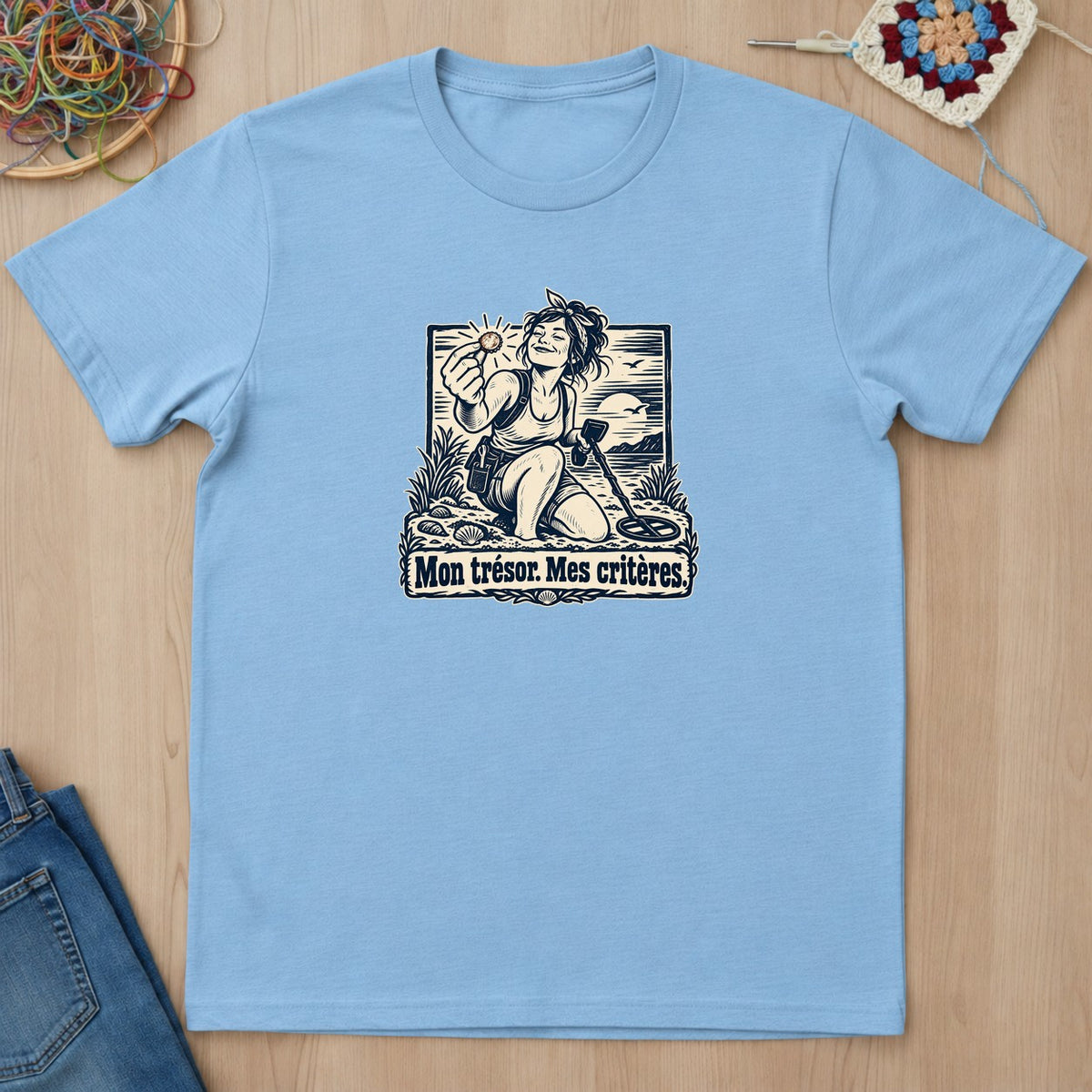 T-shirt mockup — Light Blue