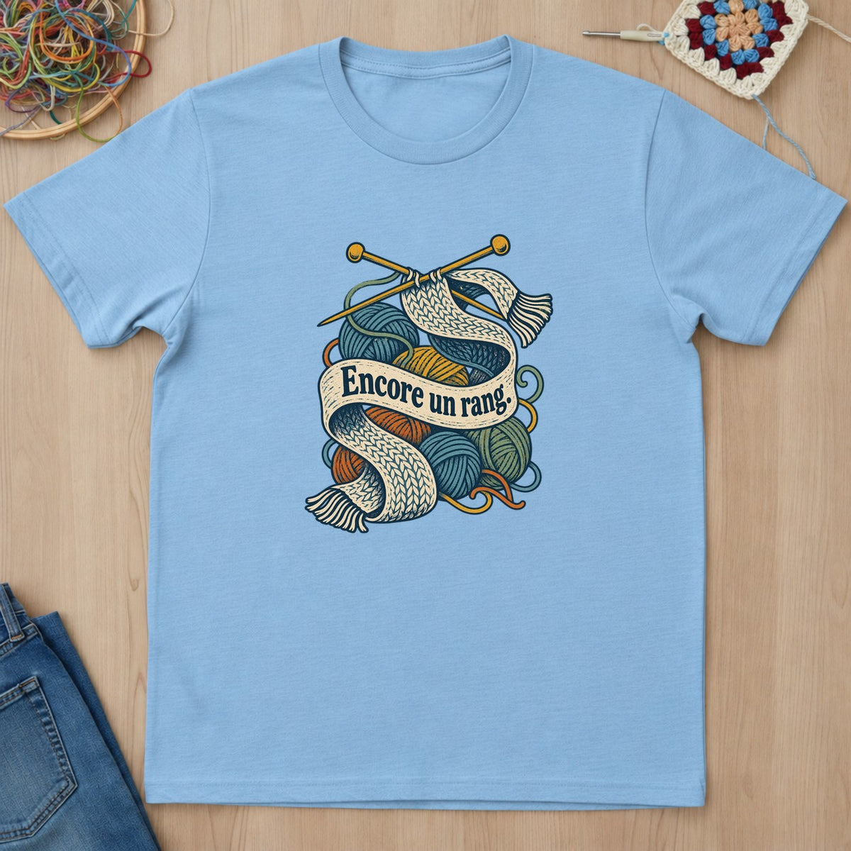 T-shirt mockup — Light Blue