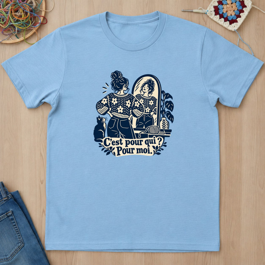 T-shirt mockup — Light Blue