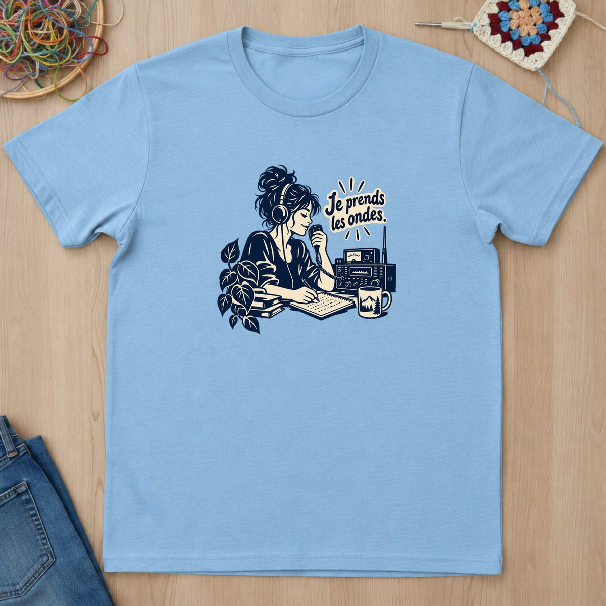 T-shirt mockup — Light Blue