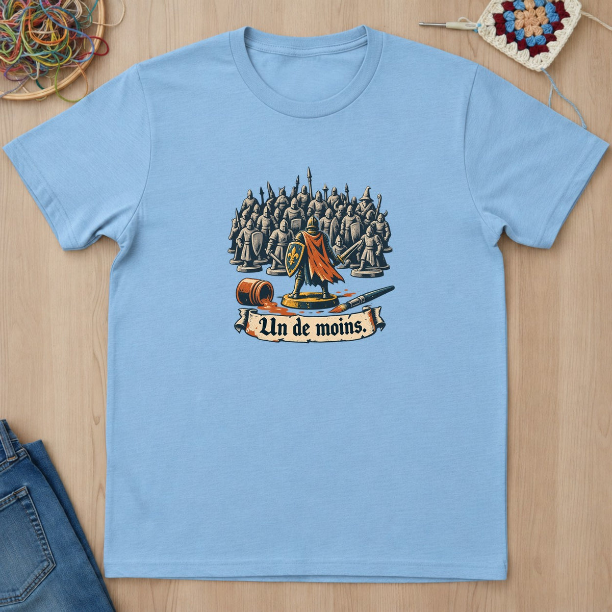 T-shirt mockup — Light Blue