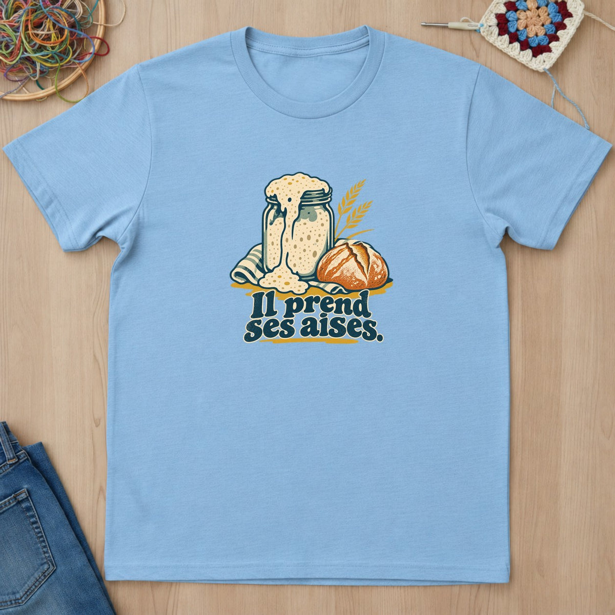 T-shirt mockup — Light Blue