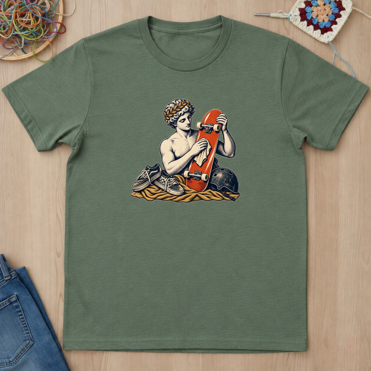 T-shirt mockup — Military Green