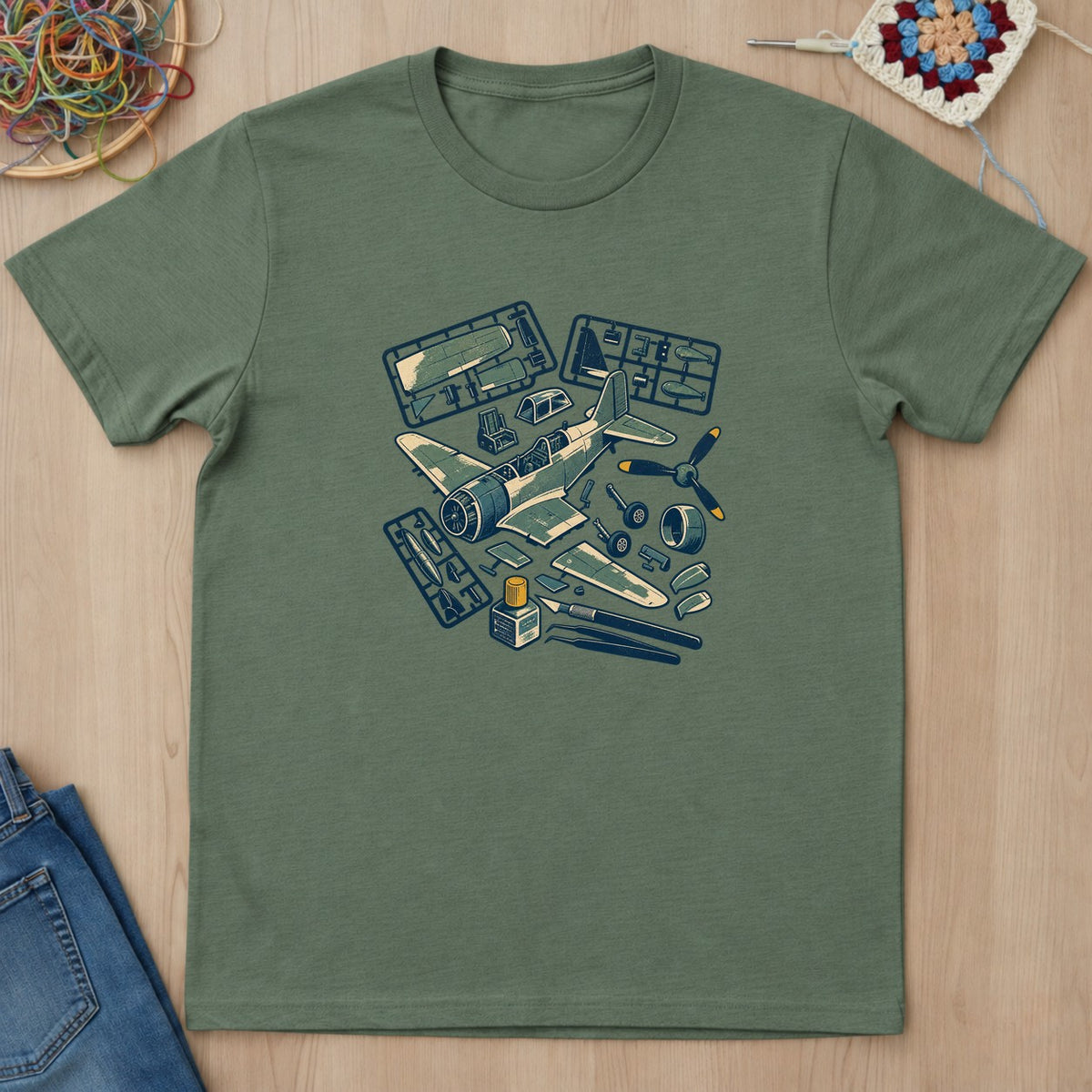 T-shirt mockup — Military Green
