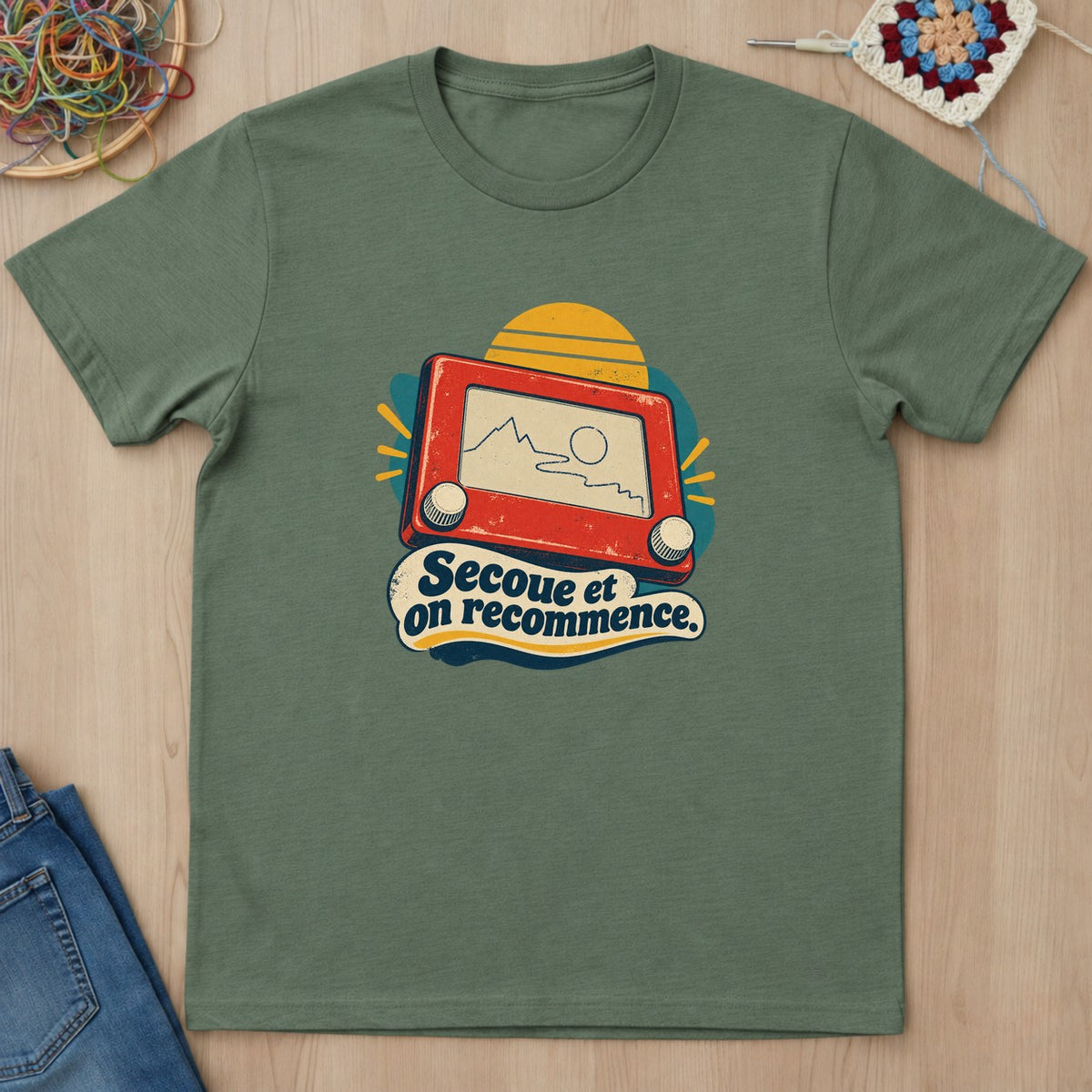 T-shirt mockup — Military Green