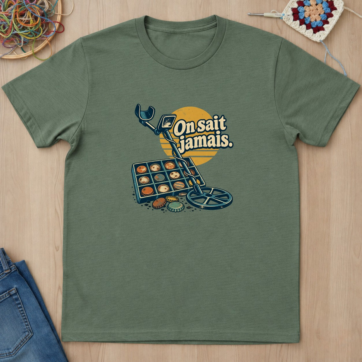 T-shirt mockup — Military Green