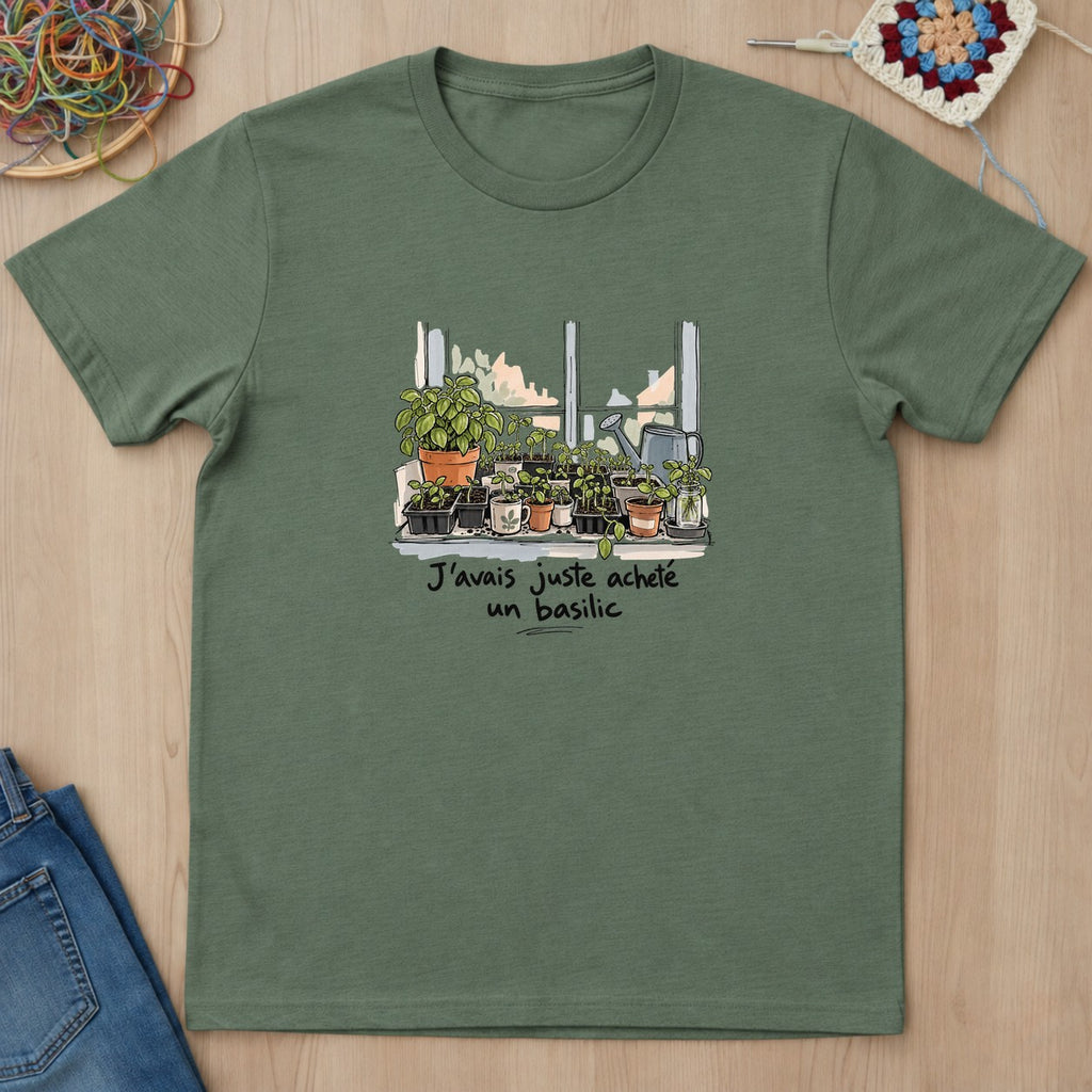 T-shirt mockup — Military Green