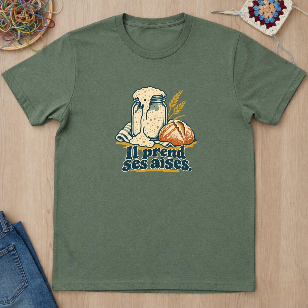 T-shirt mockup — Military Green