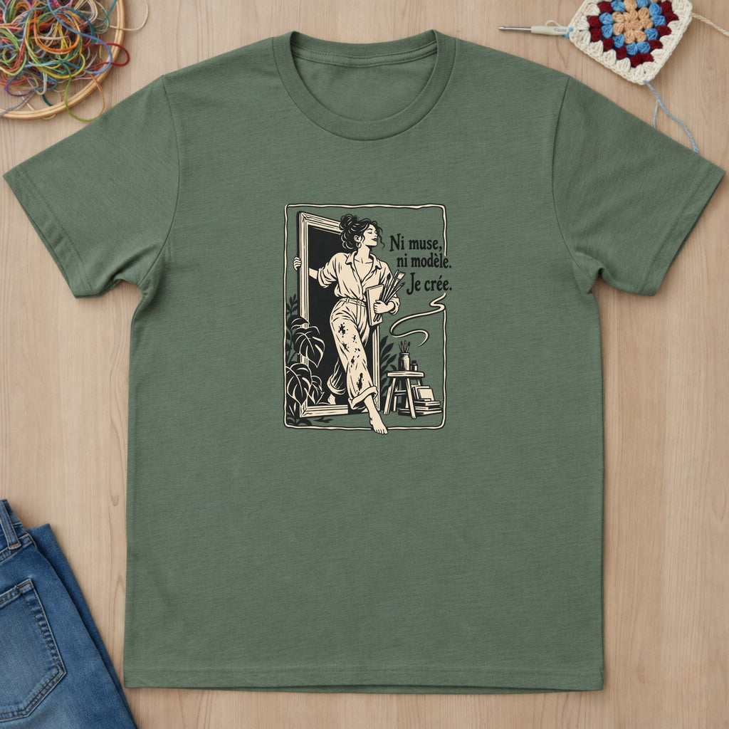 T-shirt mockup — Military Green