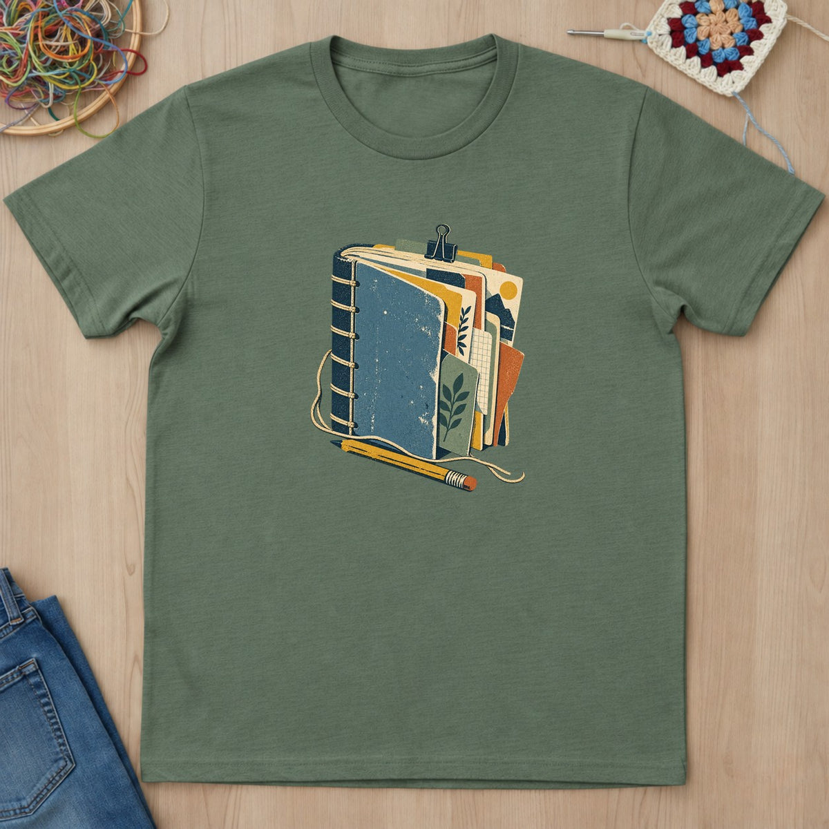 T-shirt mockup — Military Green