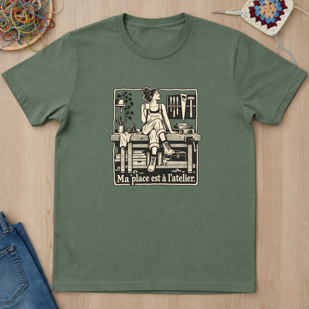 T-shirt mockup — Military Green