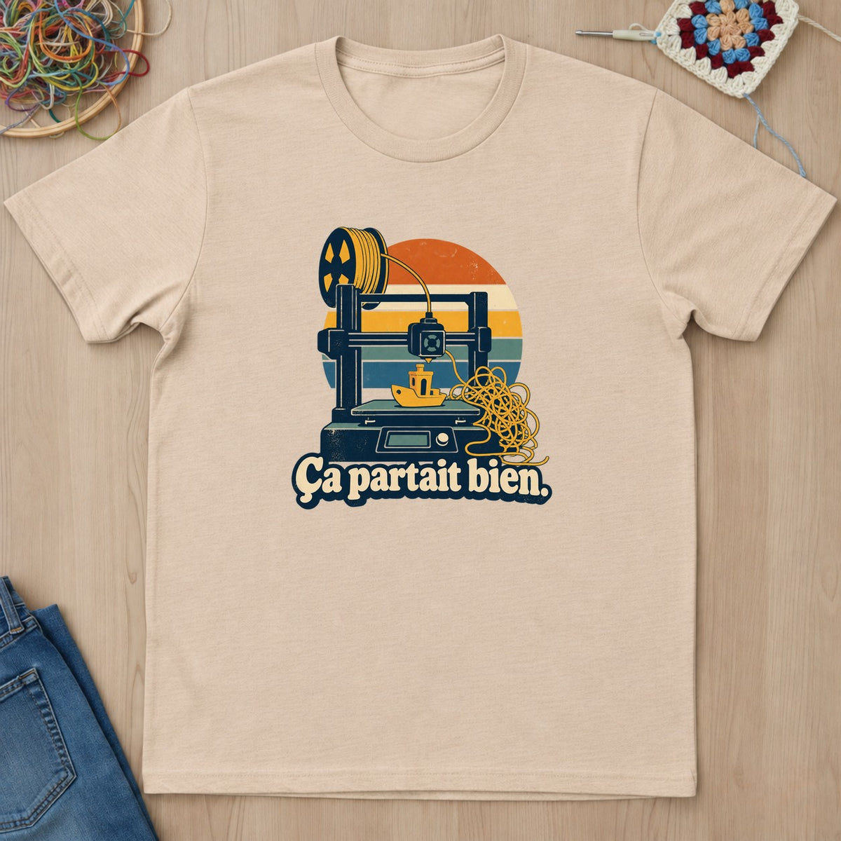 T-shirt mockup — Natural