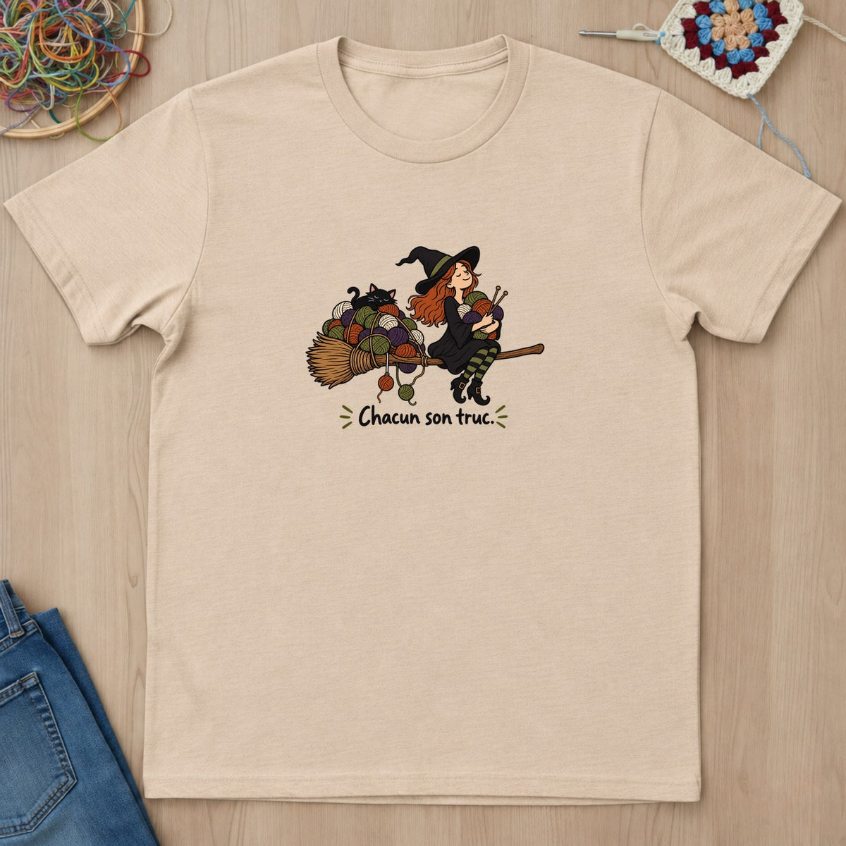 T-shirt mockup — Natural