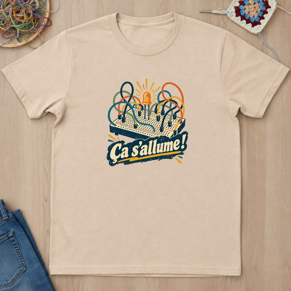 T-shirt mockup — Natural