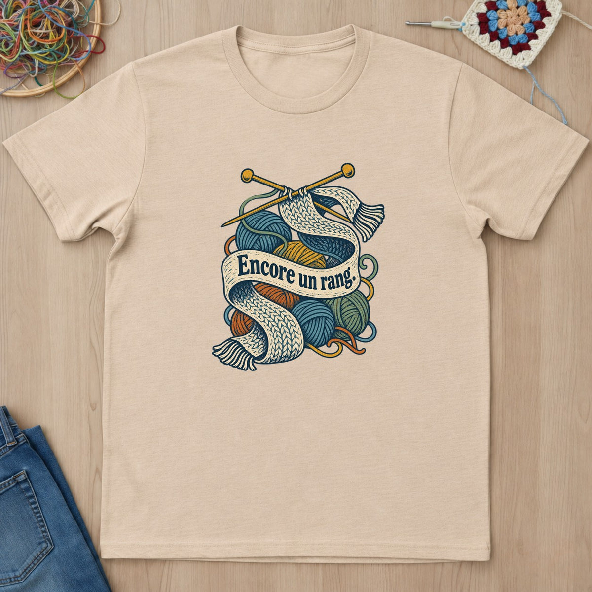 T-shirt mockup — Natural