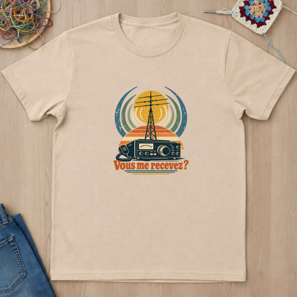 T-shirt mockup — Natural