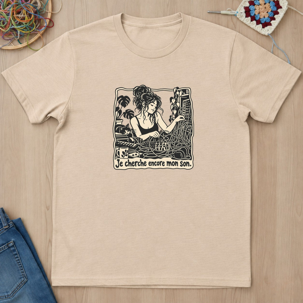 T-shirt mockup — Natural