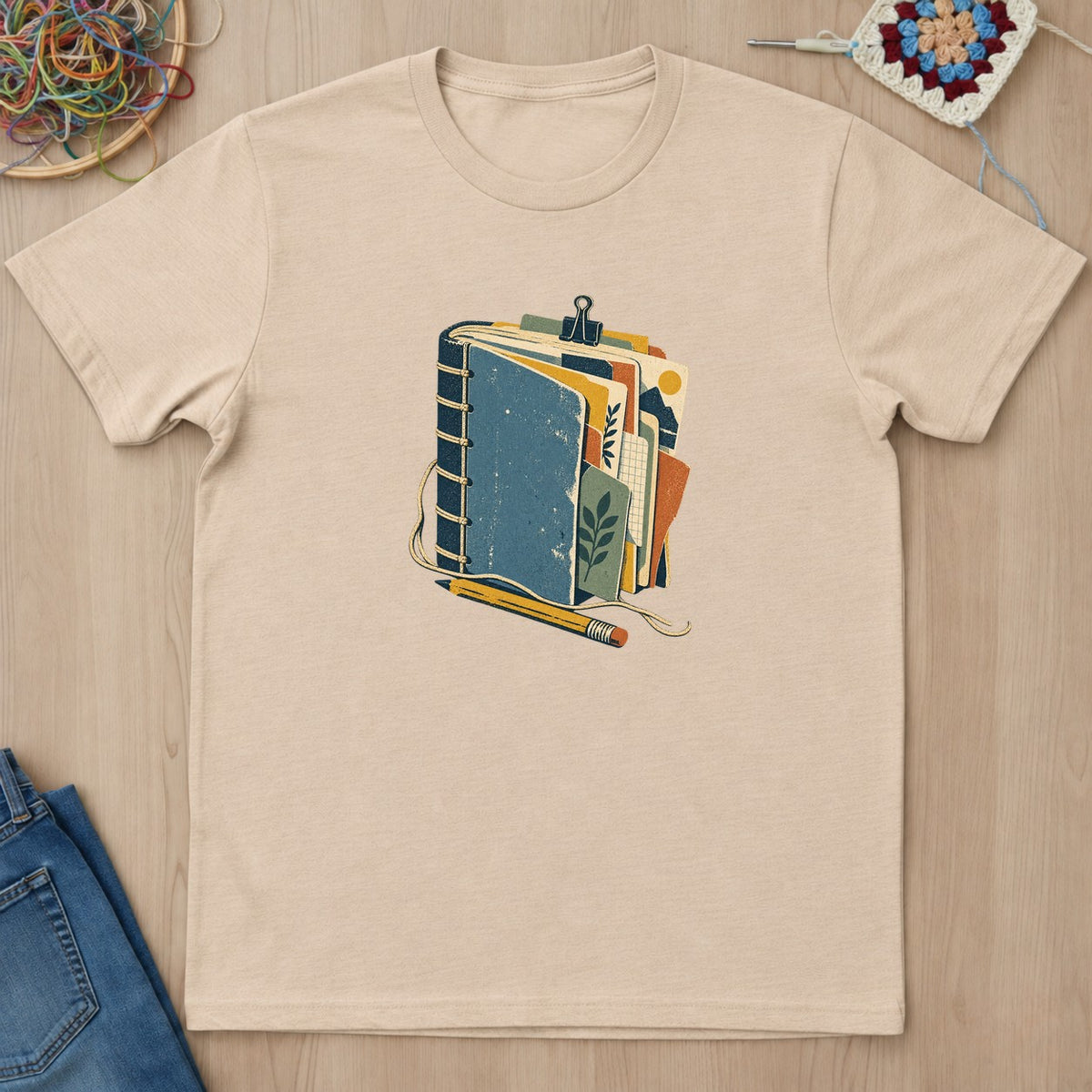 T-shirt mockup — Natural