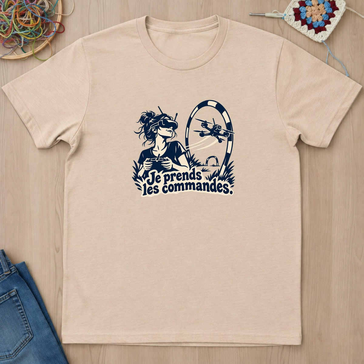 T-shirt mockup — Natural