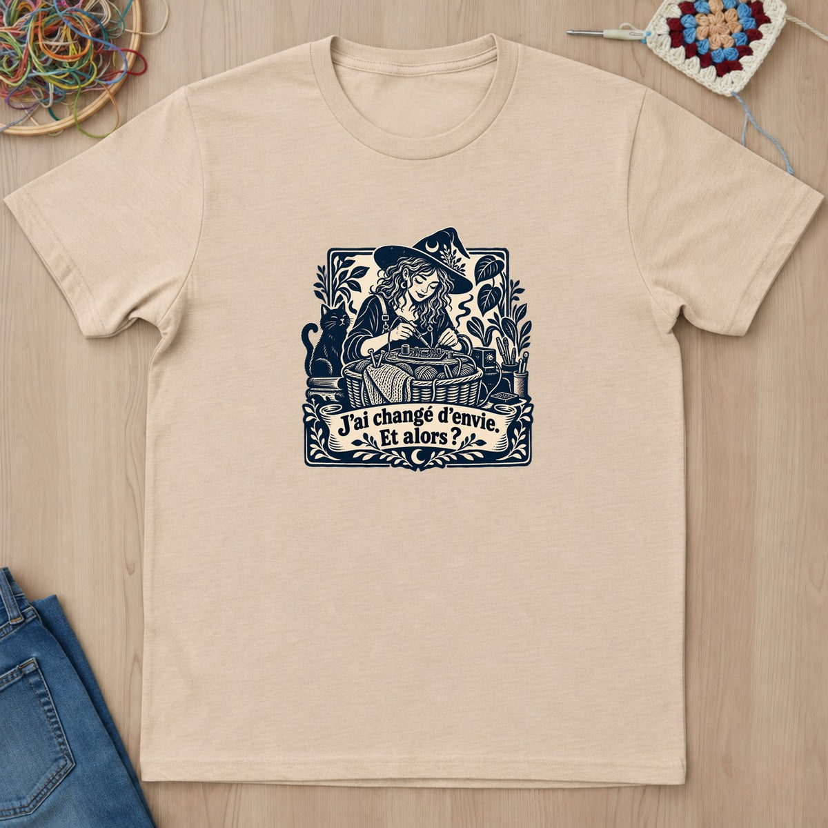 T-shirt mockup — Natural