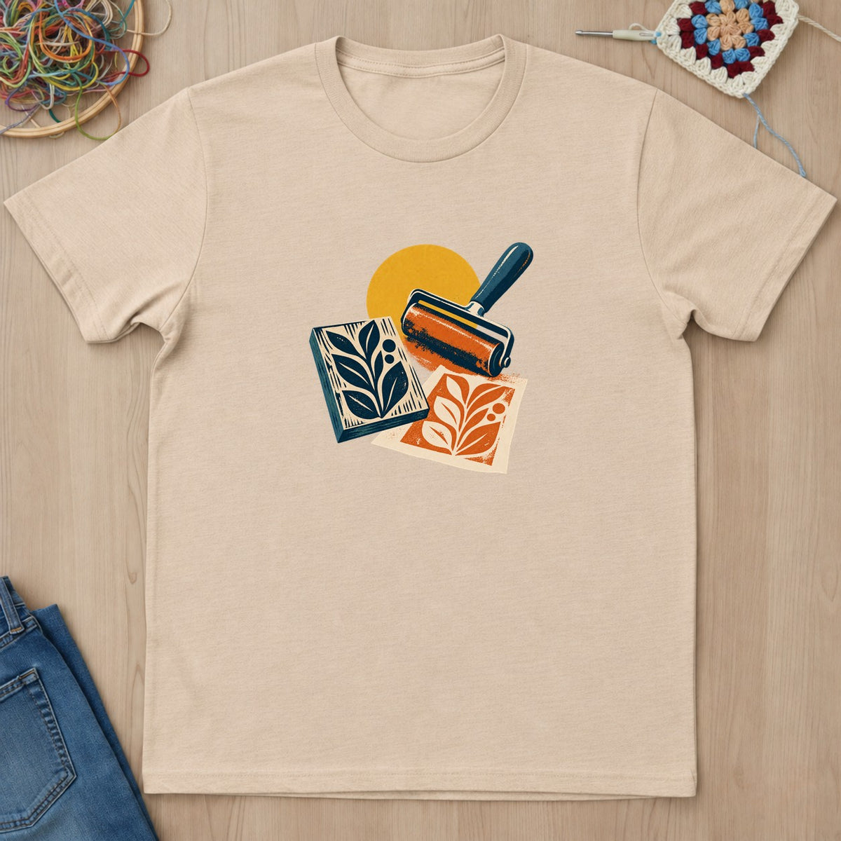 T-shirt mockup — Natural