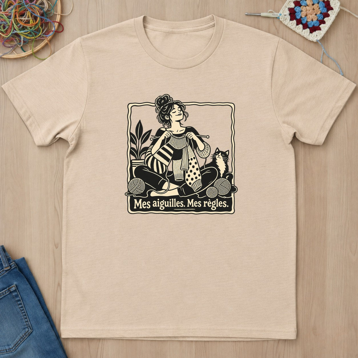 T-shirt mockup — Natural